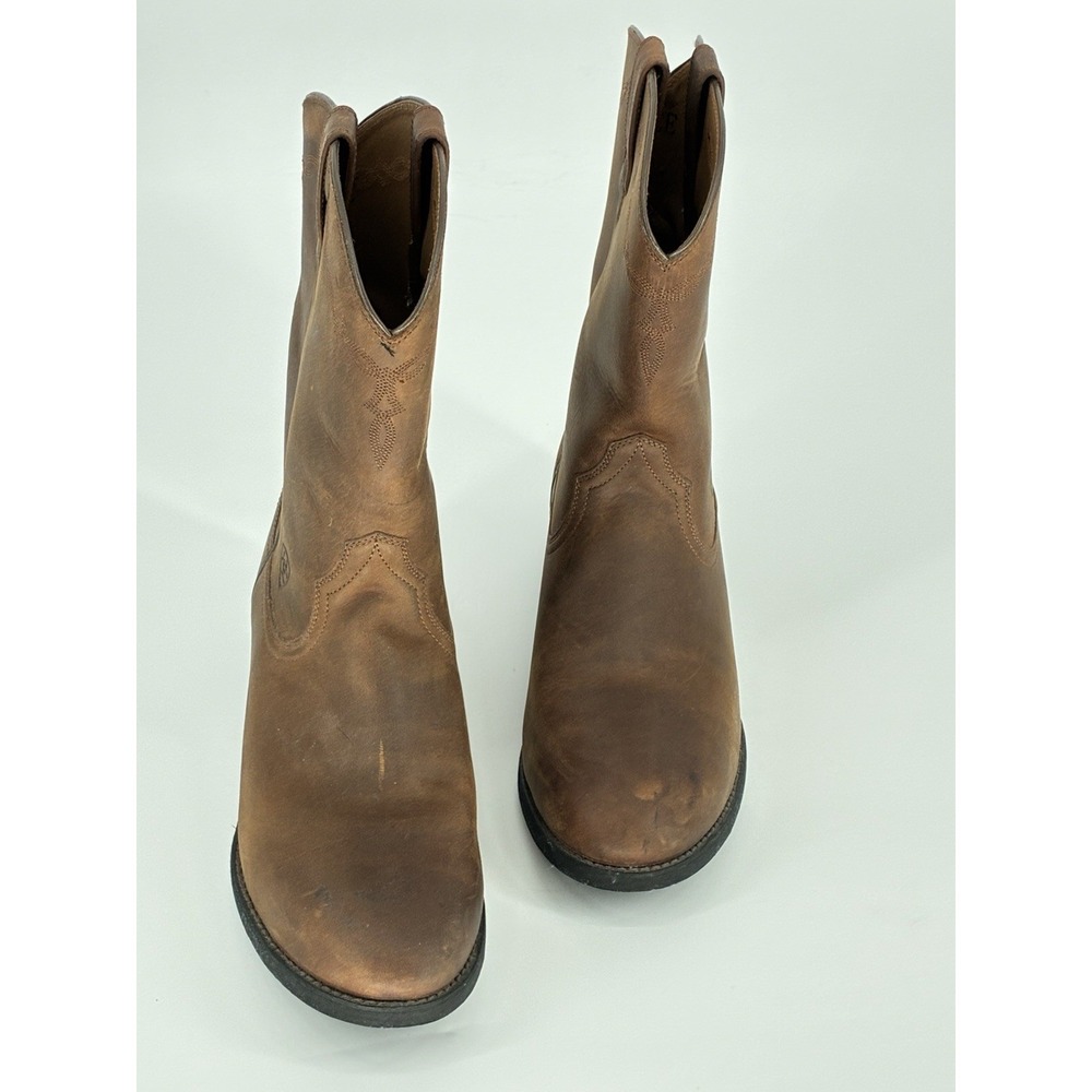 Ariat Heritage Roper Mens 12 EE Distressed Brown Leather Cowboy Boots 10002284